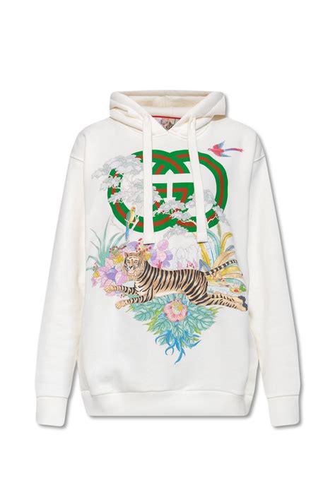 hooded gucci sweater women|Gucci tiger sweater women.